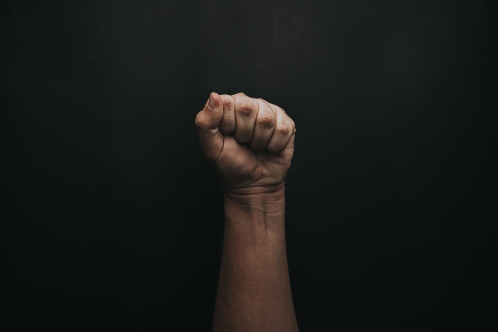 person s fist